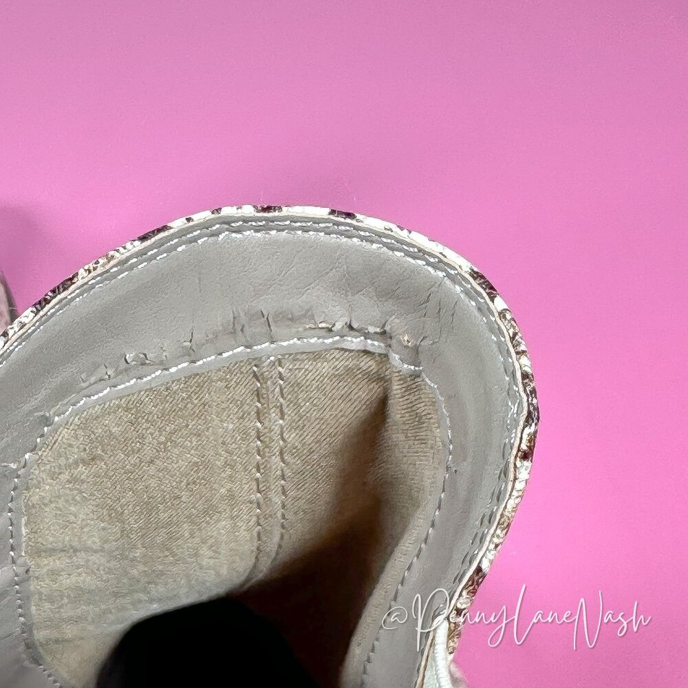 Vince Camuto Gradina Leather Snakeskin Ankle Bootie Size 9.5 - Picture 8 of 16